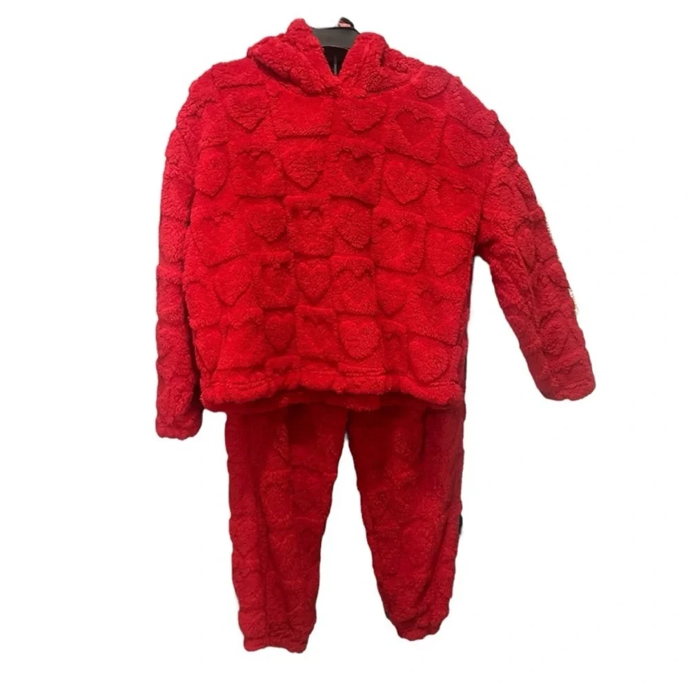 Cozy Red Heart Pajama Set